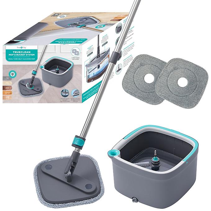 True & Tidy True Clean Spin Mop & Bucket System | The Container Store